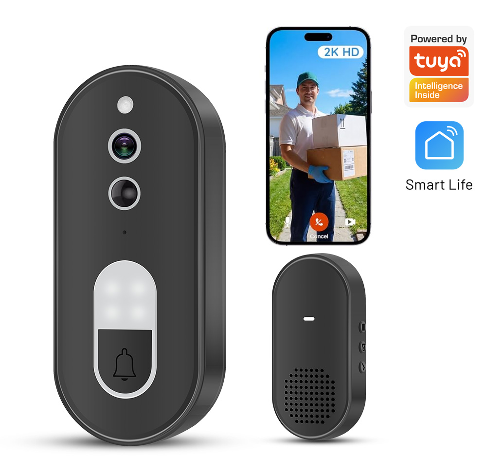 Home Security Premium - Campanello Video WiFi Wireless Tuya 1080P
