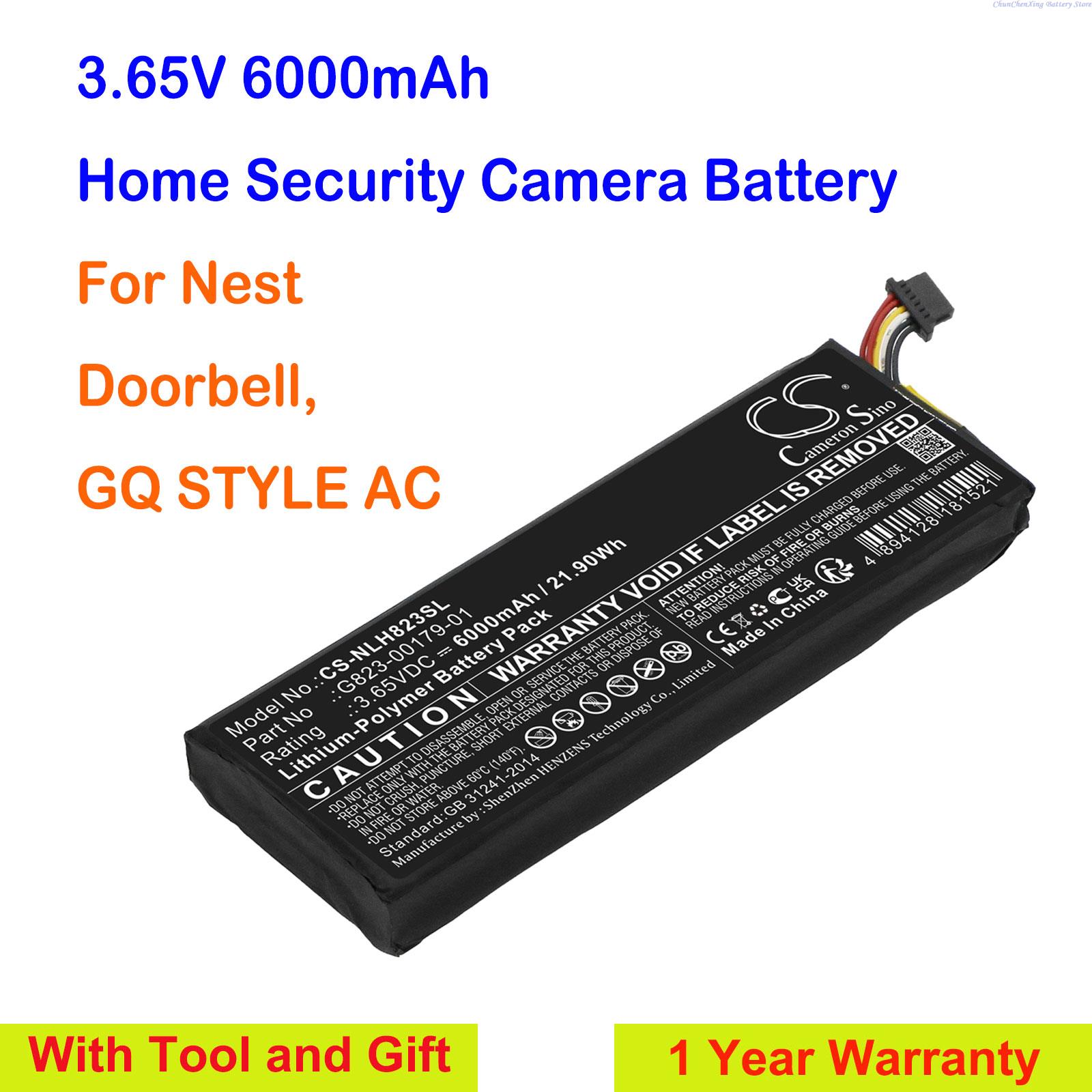Home Security Doorbell Camera - Cameron Sino 6000mAh batteria per telecamera