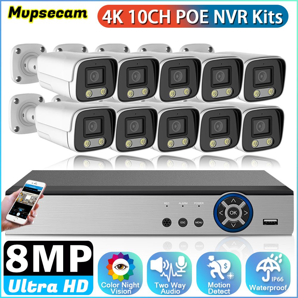 Home Security Monitoring System - 10CH 8MP HD videosorveglianza telecamera IP
