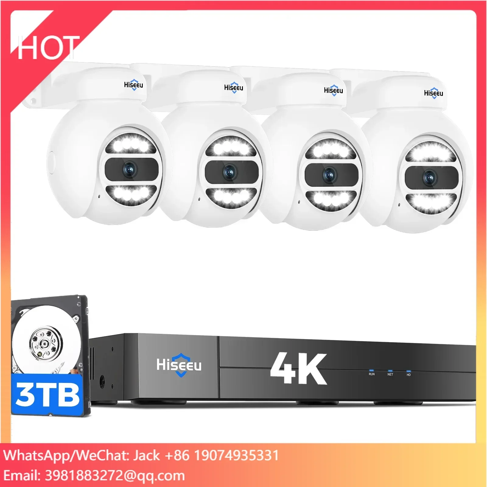 Home Security And Camera Systems - Sistema di Telecamere di Sicurezza Hiseeu
