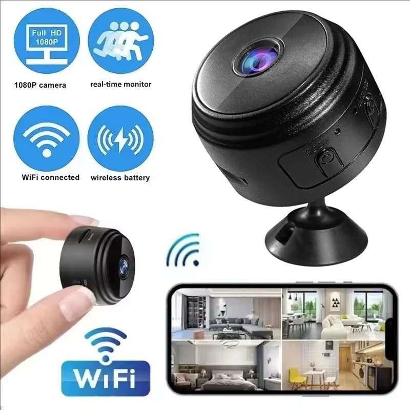Home Security Wireless Camera - Mini Telecamere A9 1080P WiFi, Telecamere