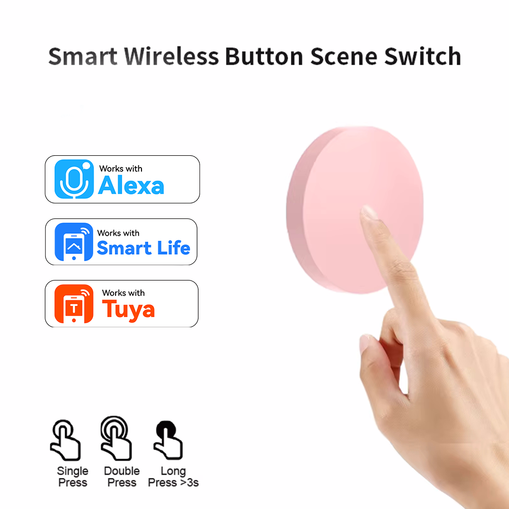 Home Security Alexa - Pulsante Wireless Intelligente ZigBee per Scenari,