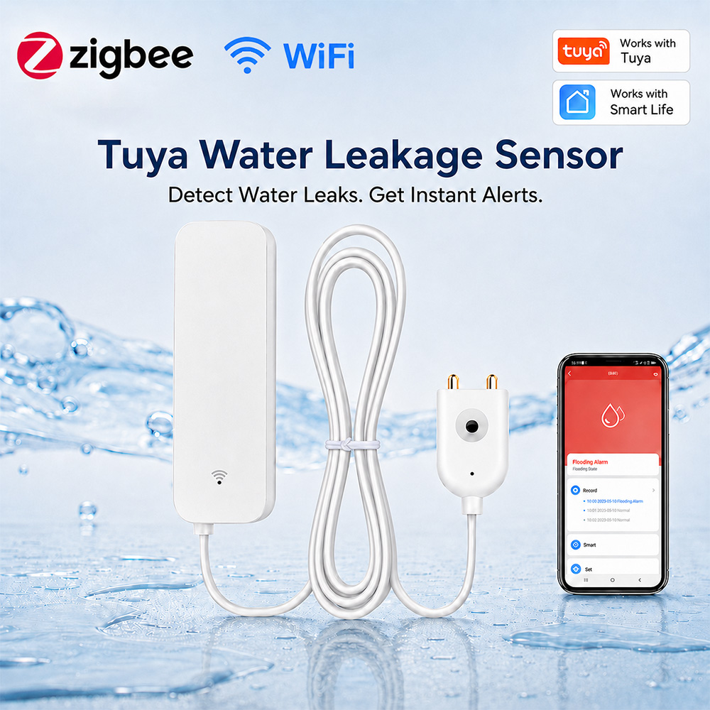 Home Security Devices - Sensore di perdite d'acqua ZigBee WiFi,