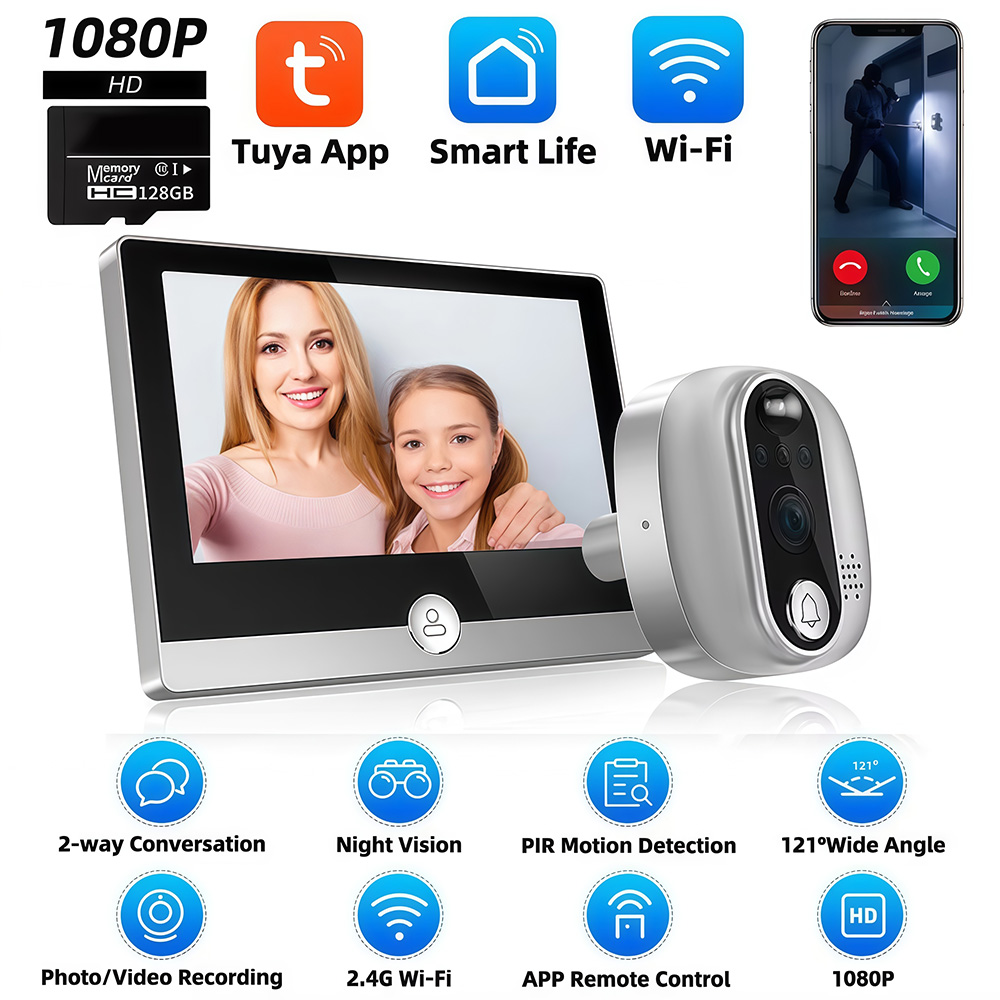 Home Security Doorbell Camera - Tuya 1080P WiFi Campanello per porta