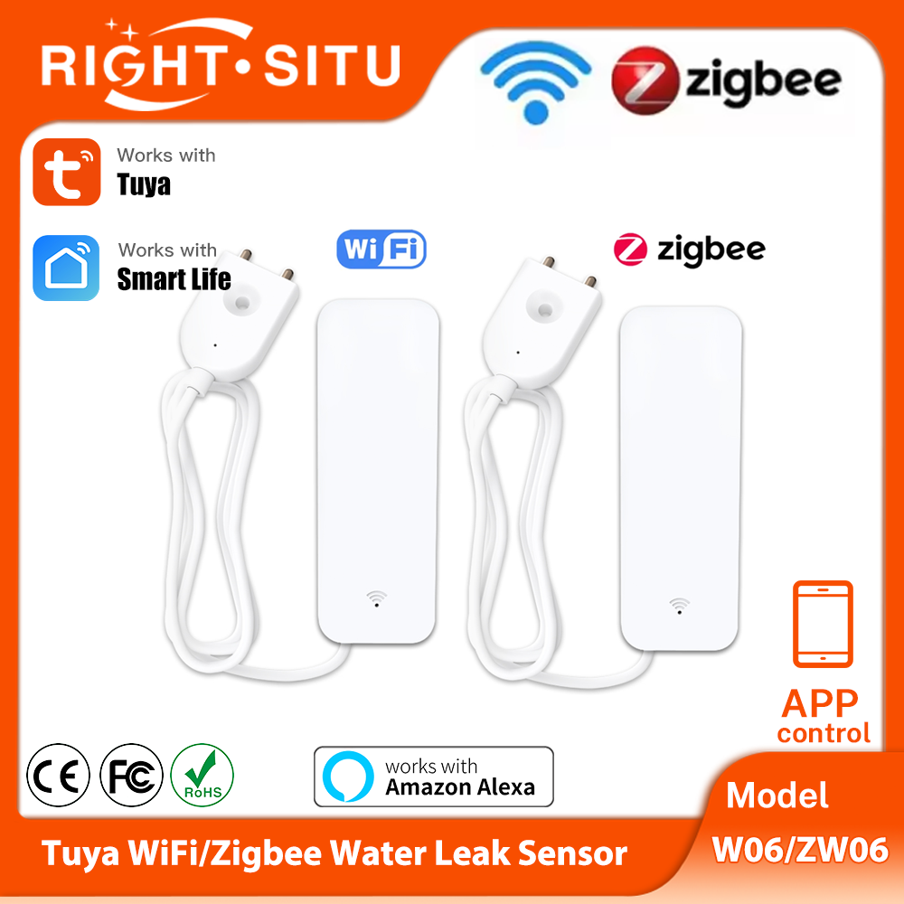Home Security Devices - Tuya WiFi Zigbee Sensore acqua Rilevatore