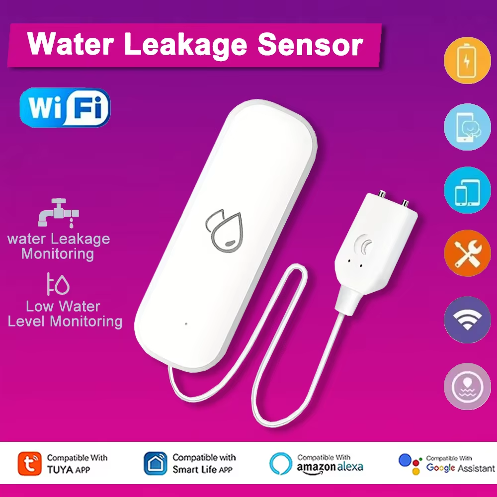 Home Security Alexa - Sensore Allarme Perdite d'Acqua WiFi Tuya