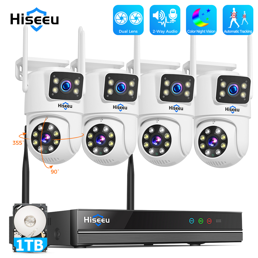 Home Security Premium - Kit Sistema di Sicurezza Hiseeu con