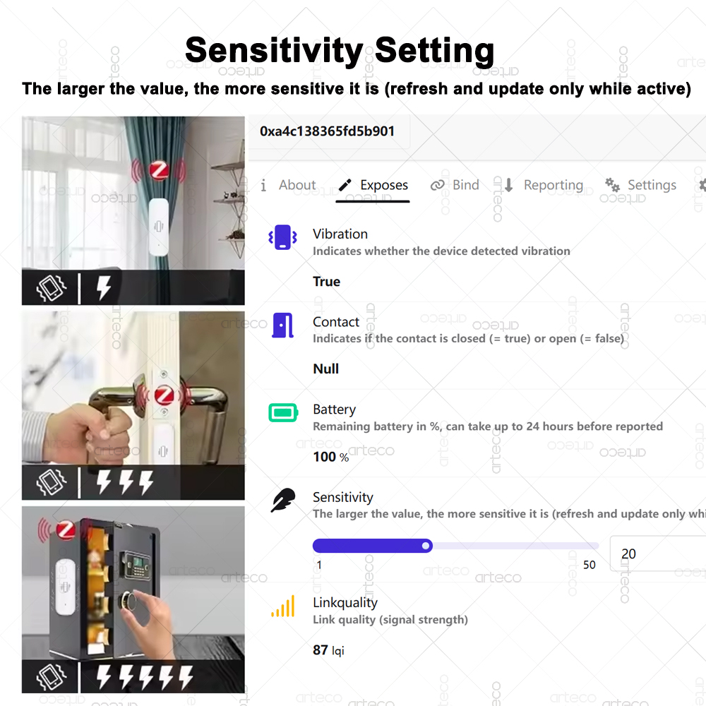 Smart ZigBee 3.0 Sensore di vi - Home Security Devices recensione e prezzo