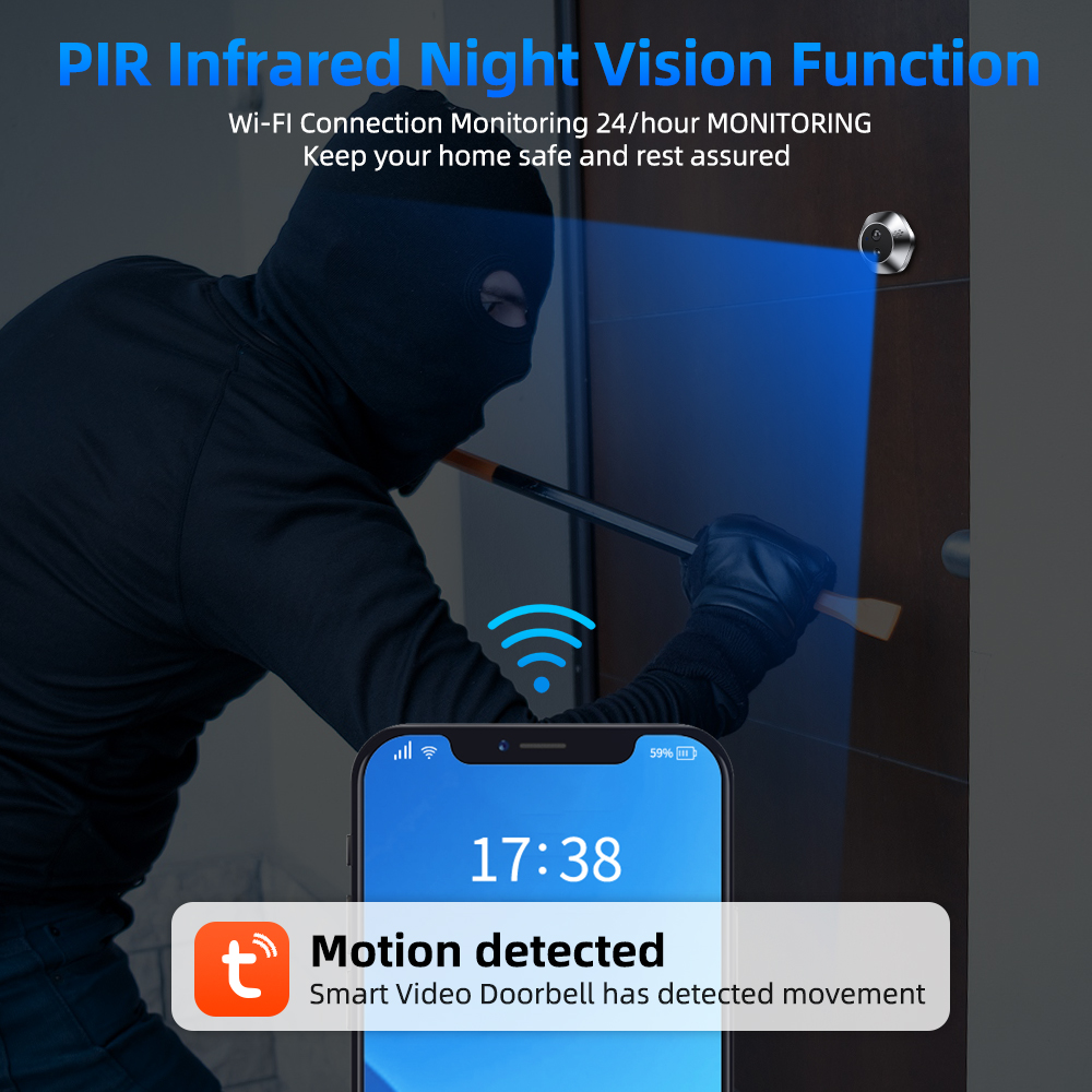 1080P WiFi Spioncino Tuya Smar - Home Security Premium recensione e prezzo